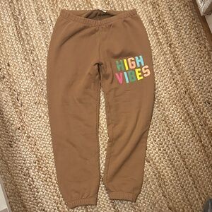 Spiritual Gangster Brown High Vibes Joggers